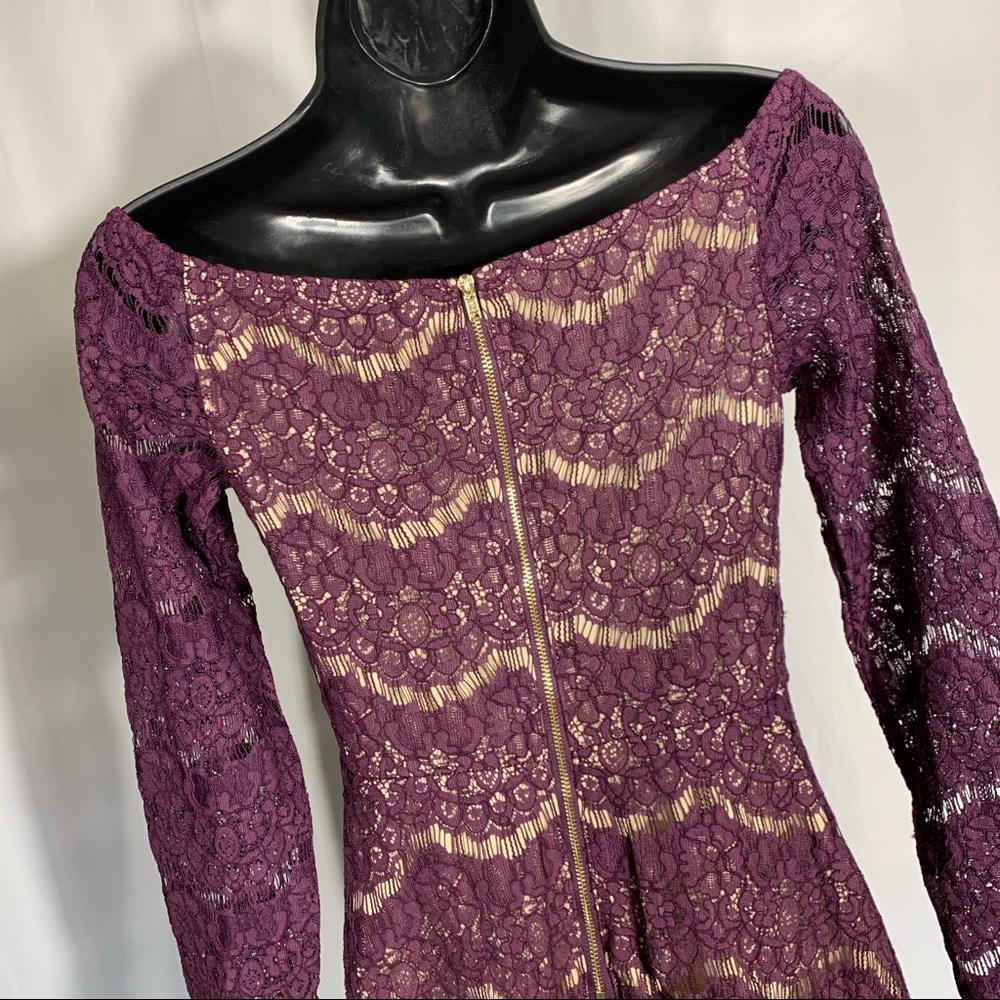 Xhilaration Eyelash Lace Long Sleeve Dress - Picture 9 of 14